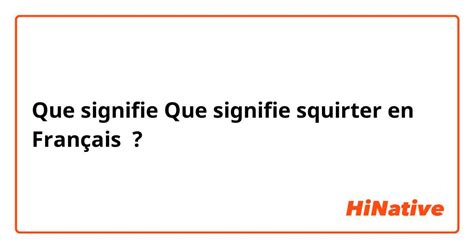 squirt en français